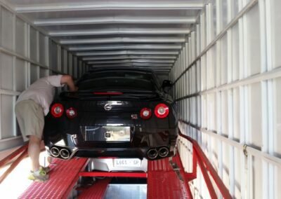 Nissan GTR Loaded for transport.