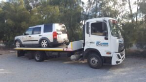 Car Transportation Services. Landrover Disco 3 loaded up.